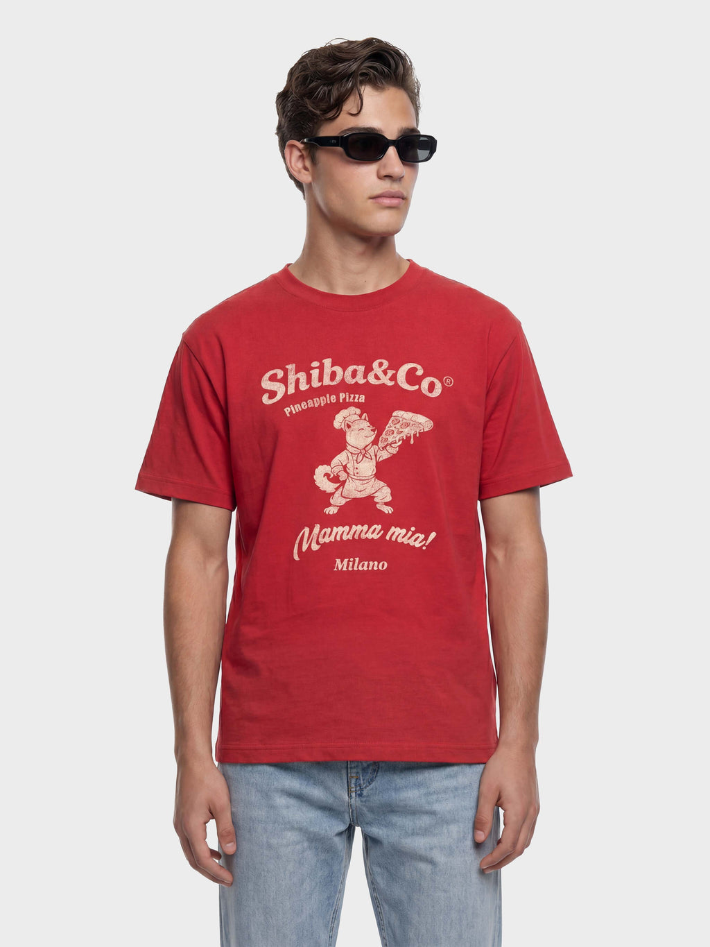 Milano Pineapple Pizza Shiba Vintage Graphic Sorona Cooling T-Shirt