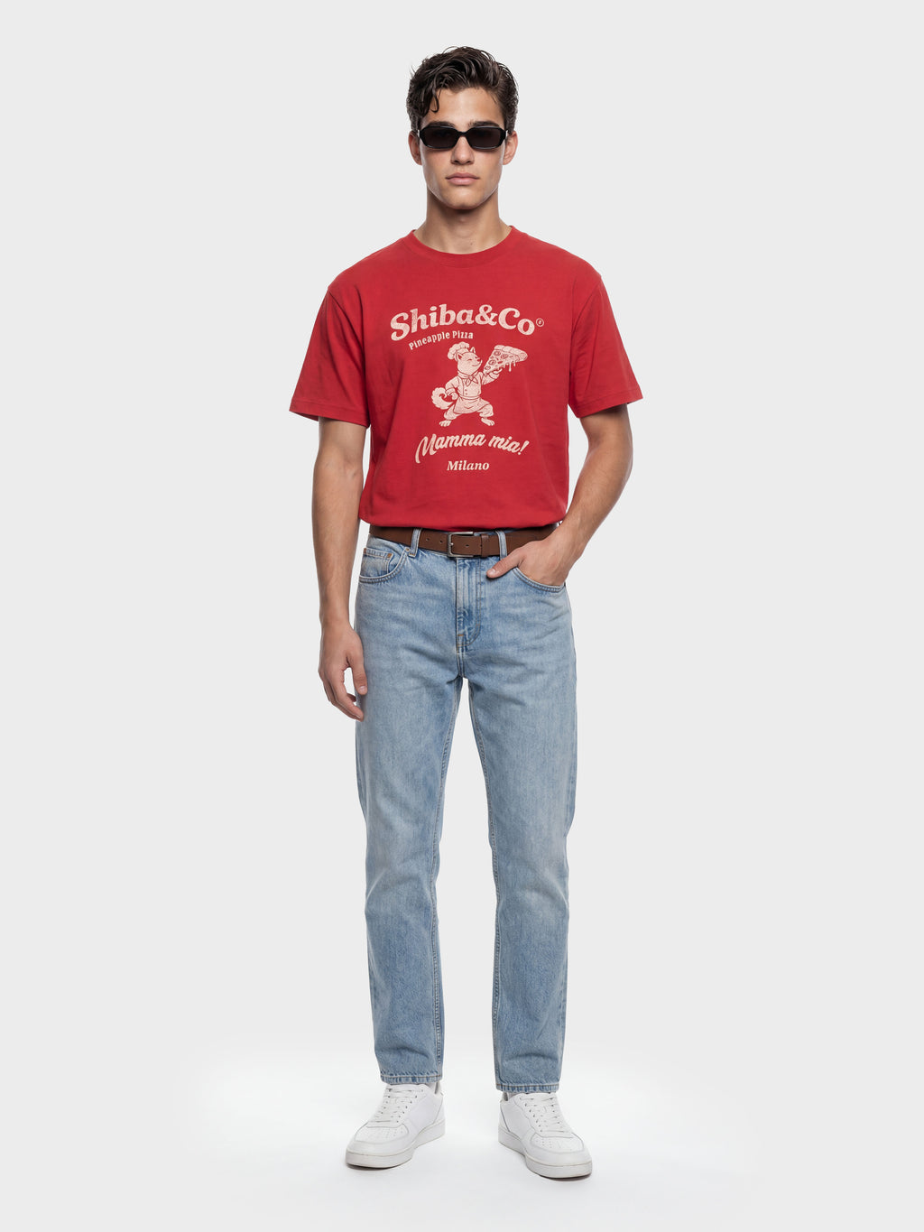 Milano Pineapple Pizza Shiba Vintage Graphic Sorona Cooling T-Shirt