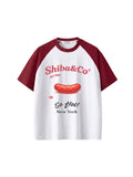 New York Hot Dog Raglan Sleeve Vintage Graphic T-Shirt