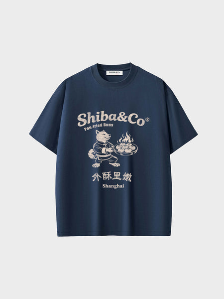 Shanghai Pan-Fried Buns Shiba Inu Vintage Graphic Sorona Cooling T
