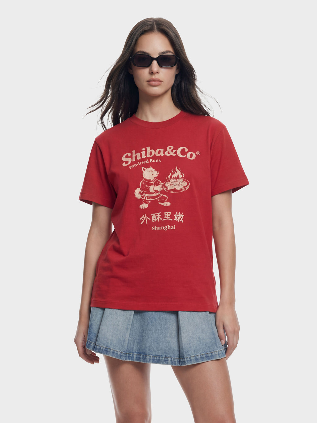 Shanghai Pan-Fried Buns Shiba Inu Vintage Graphic Sorona Cooling T-Shirt