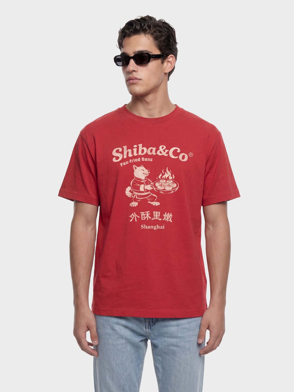 Shanghai Pan-Fried Buns Shiba Inu Vintage Graphic Sorona Cooling T-Shirt