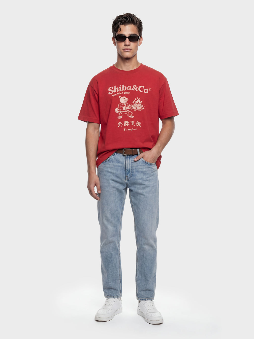 Shanghai Pan-Fried Buns Shiba Inu Vintage Graphic Sorona Cooling T-Shirt