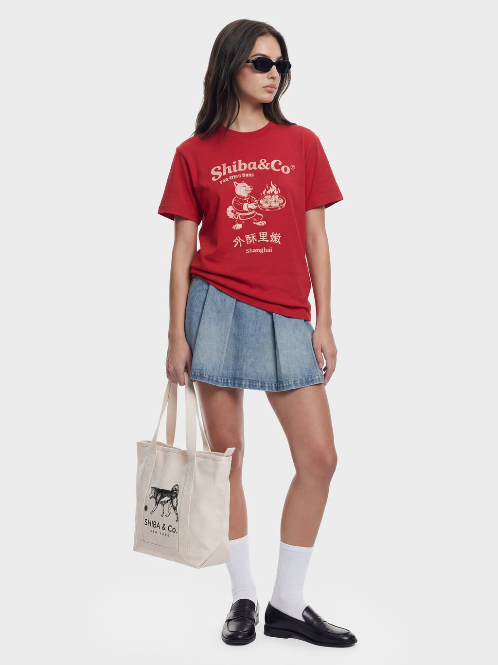 Shanghai Pan-Fried Buns Shiba Inu Vintage Graphic Sorona Cooling T-Shirt