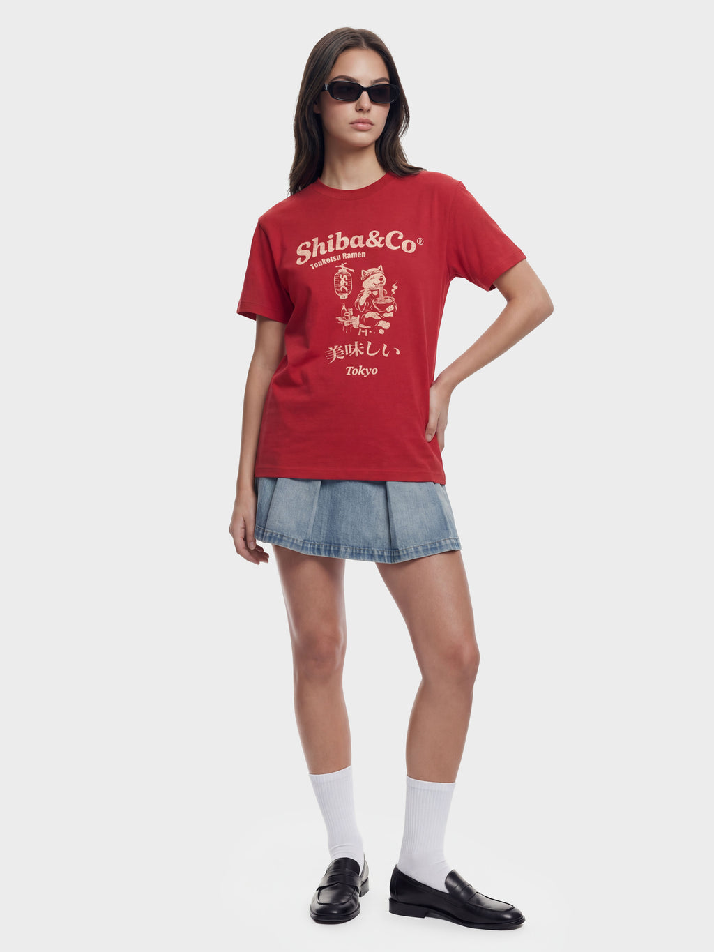 Tokyo Ramen Shiba inu Vintage Graphic Sorona Cooling T-Shirt