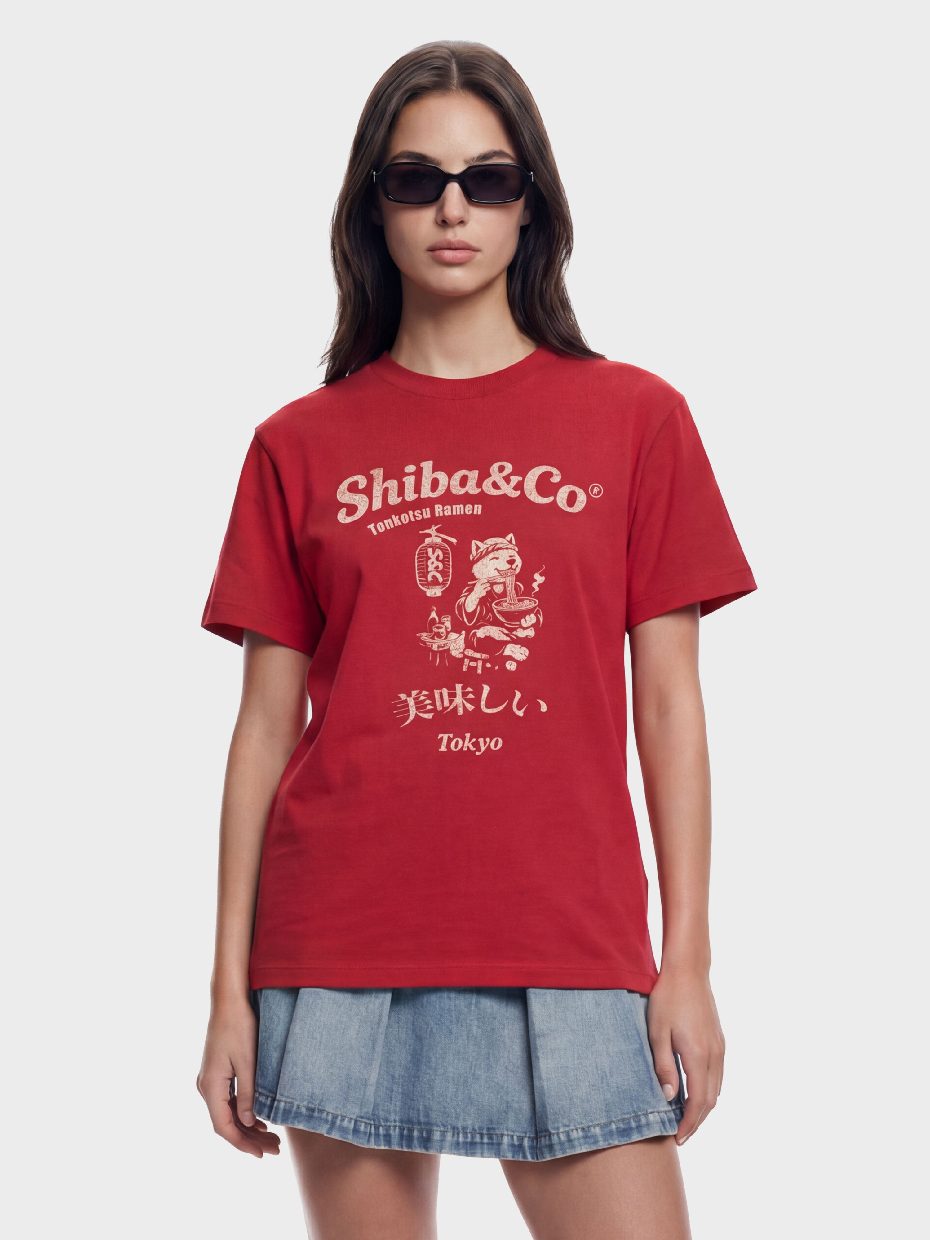 Tokyo Ramen Shiba inu Vintage Graphic Sorona Cooling T-Shirt