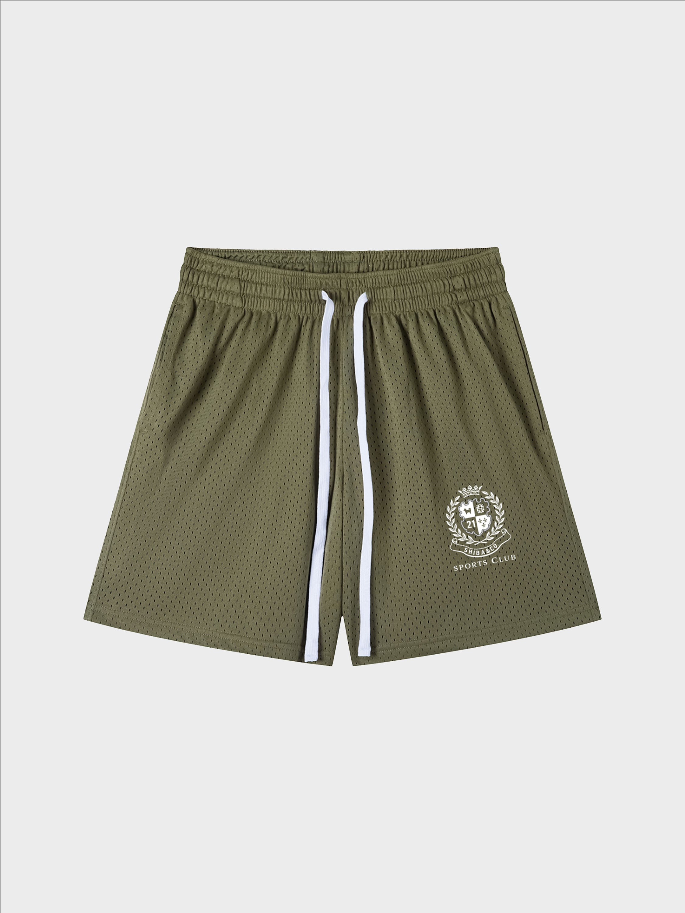 Unisex Sports Club Mesh Drawstring 6" Shorts