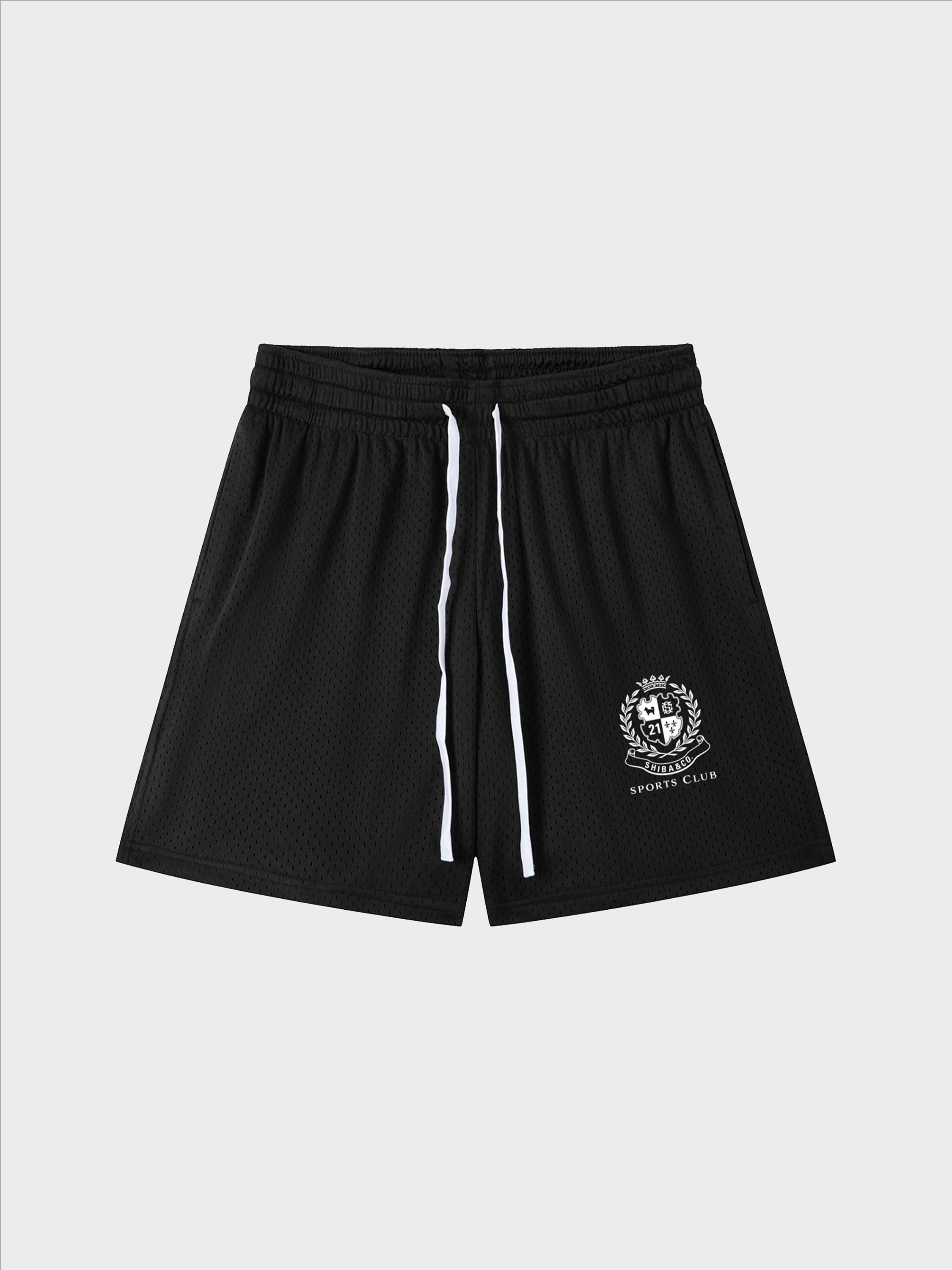 Unisex Sports Club Mesh Drawstring 6" Shorts