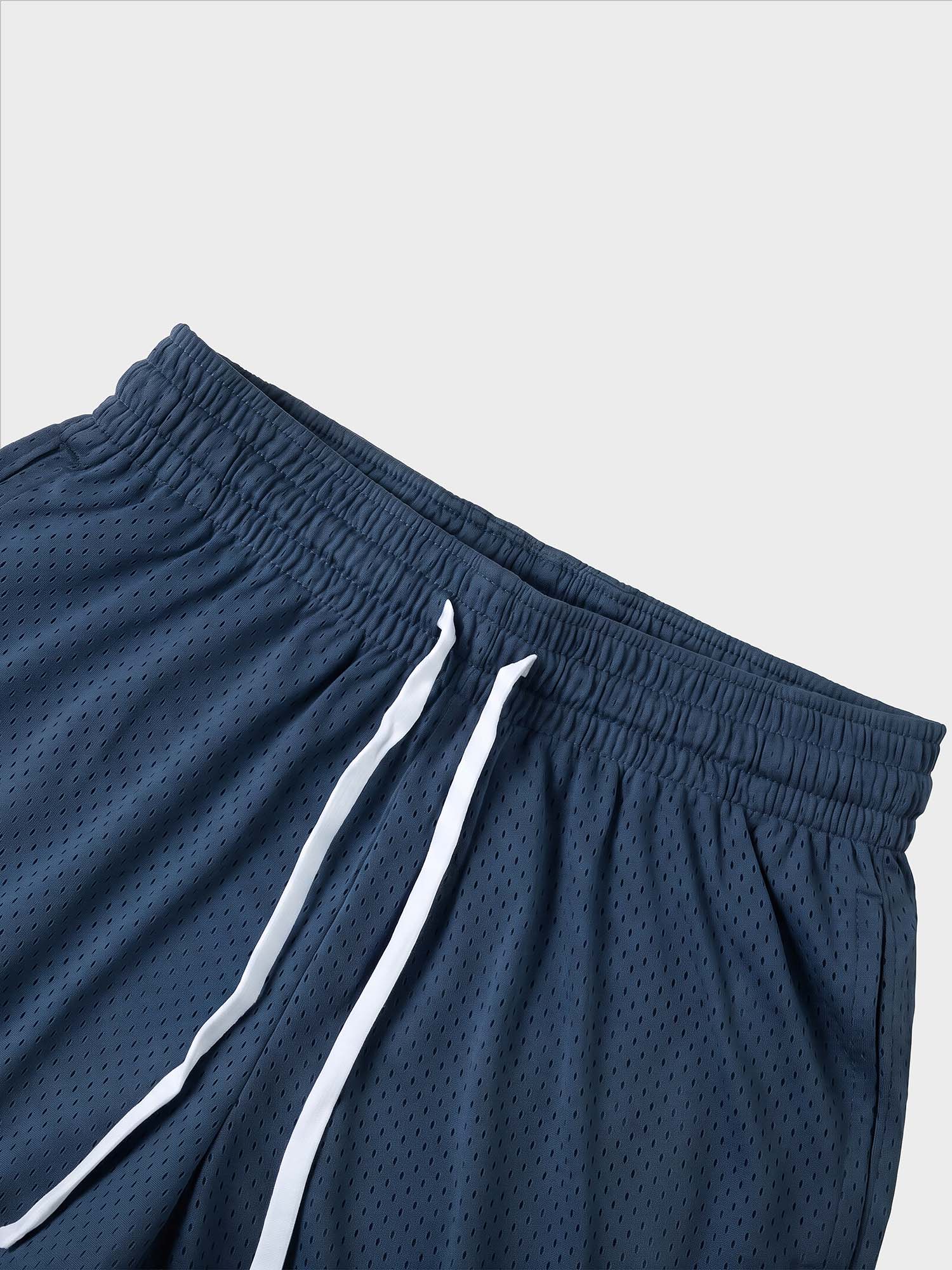 Unisex Sports Club Mesh Drawstring 6" Shorts