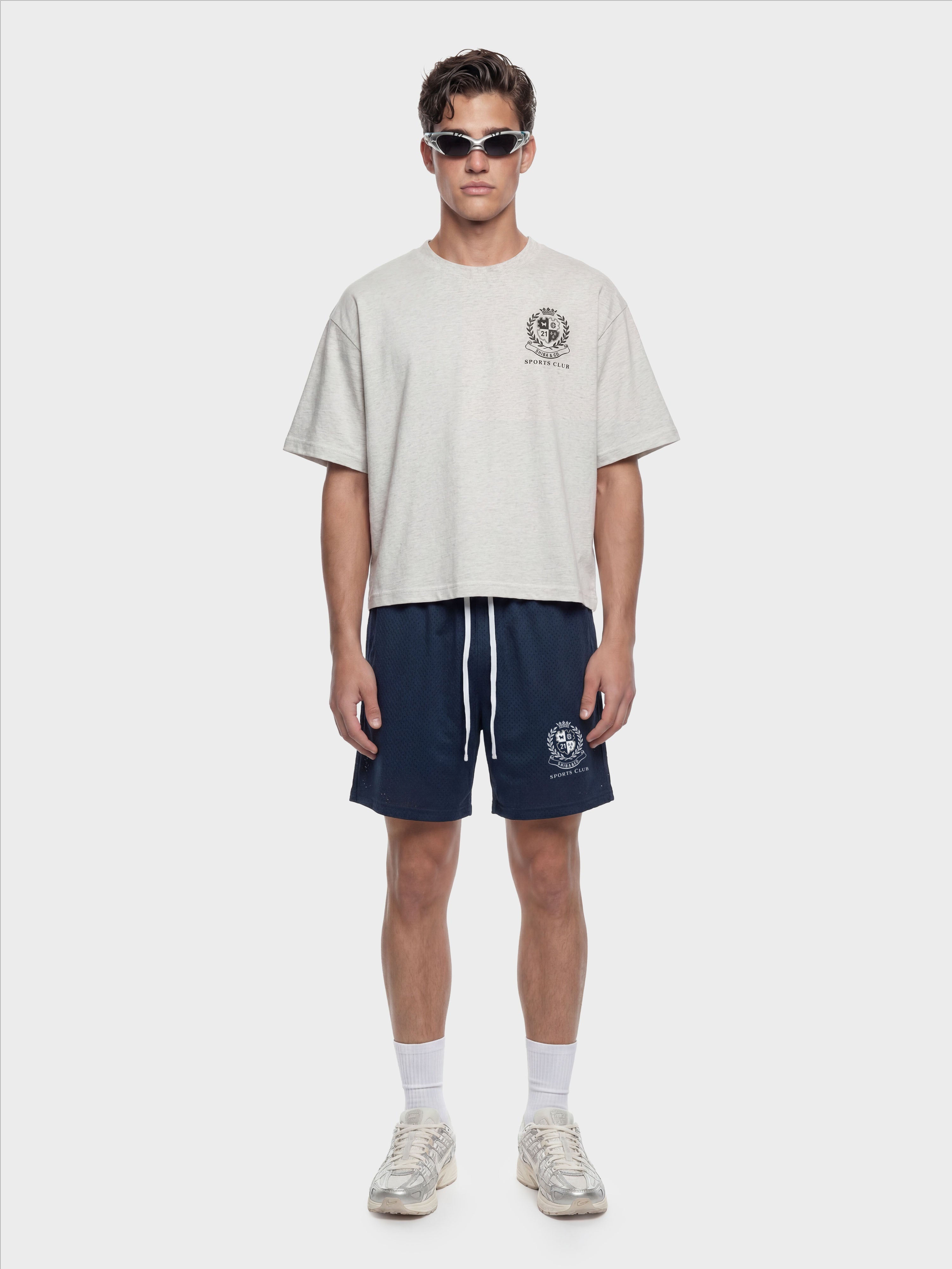 Unisex Sports Club Mesh Drawstring 6" Shorts