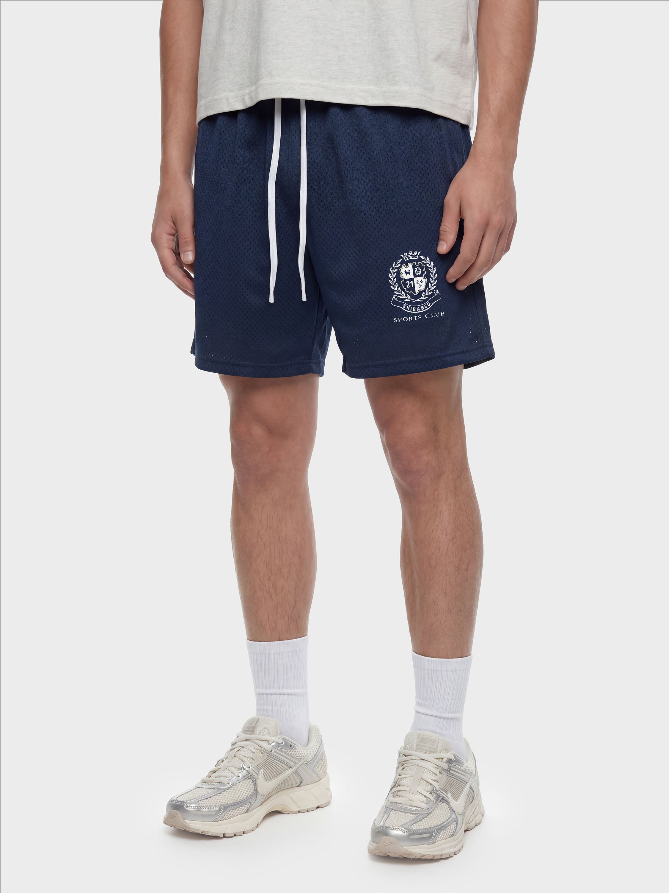 Unisex Sports Club Mesh Drawstring 6" Shorts