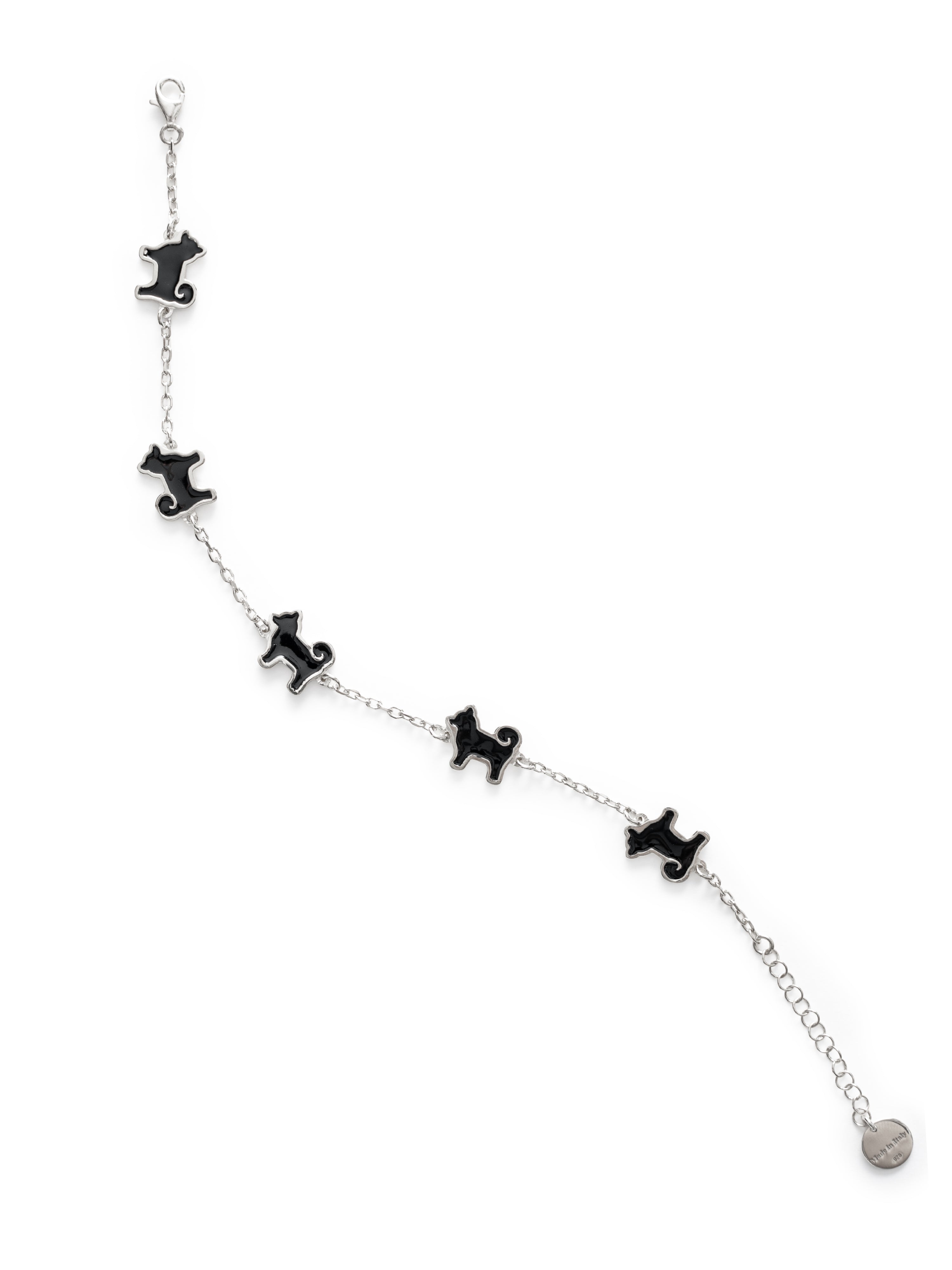 26 My Precious Shiba Inu Dog Bracelet - 925 Sterling Silver - Iconic Black