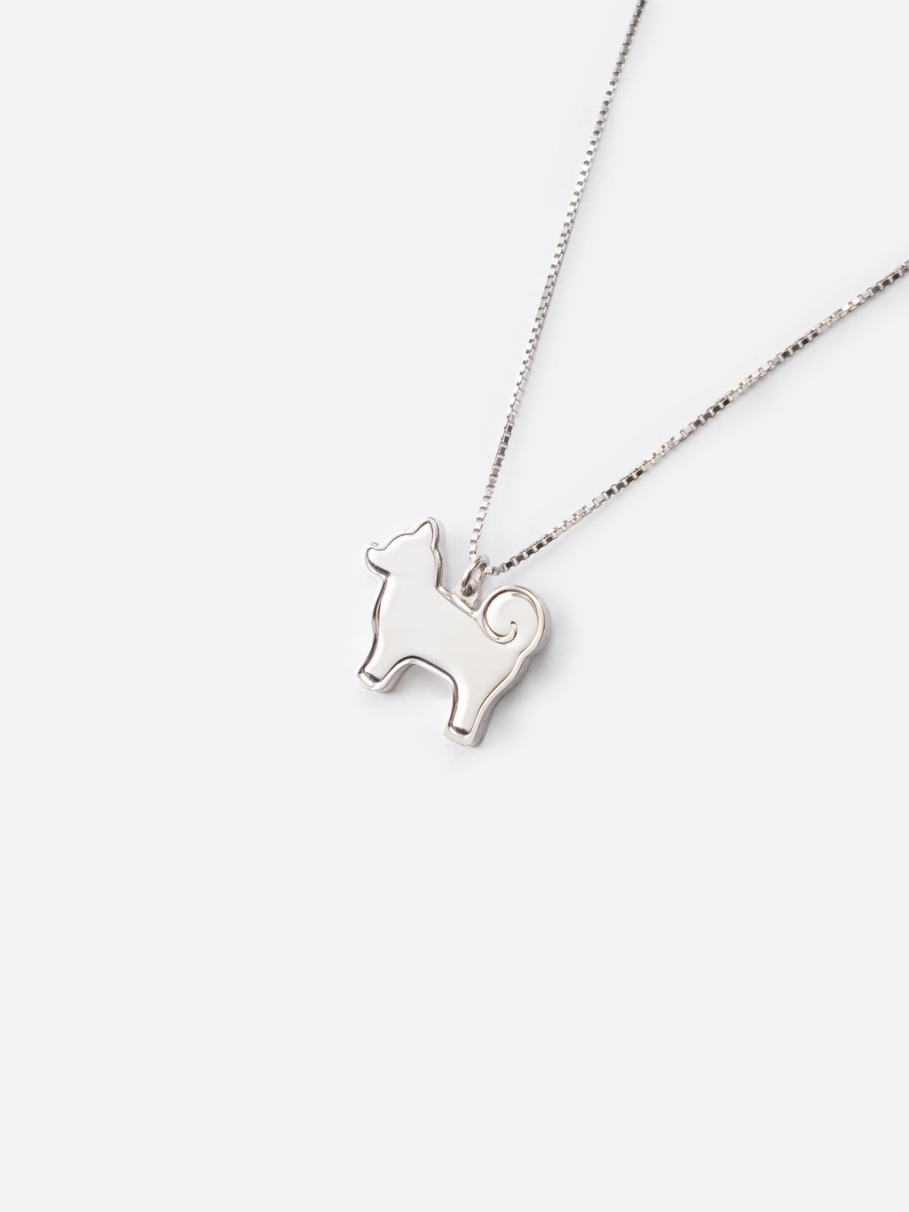 26 Shiba Inu Dog Pendant - 925 Sterling Silver - Sliver Classic