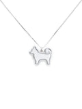 26 Shiba Inu Dog Pendant - 925 Sterling Silver - Sliver Classic