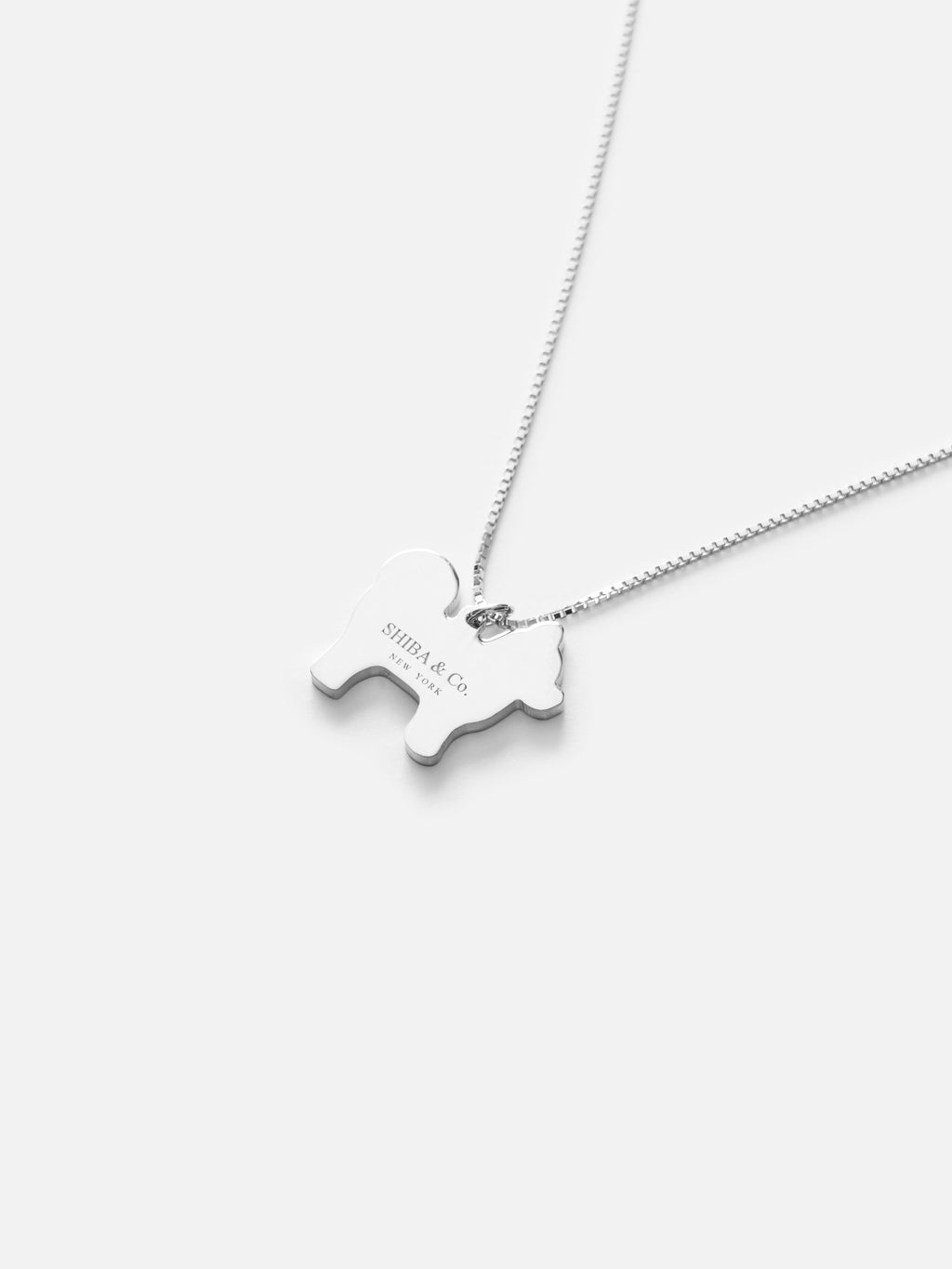 26 My Precious Shiba Inu Dog Pendant - 925 Sterling Silver - Mother Of Pearl