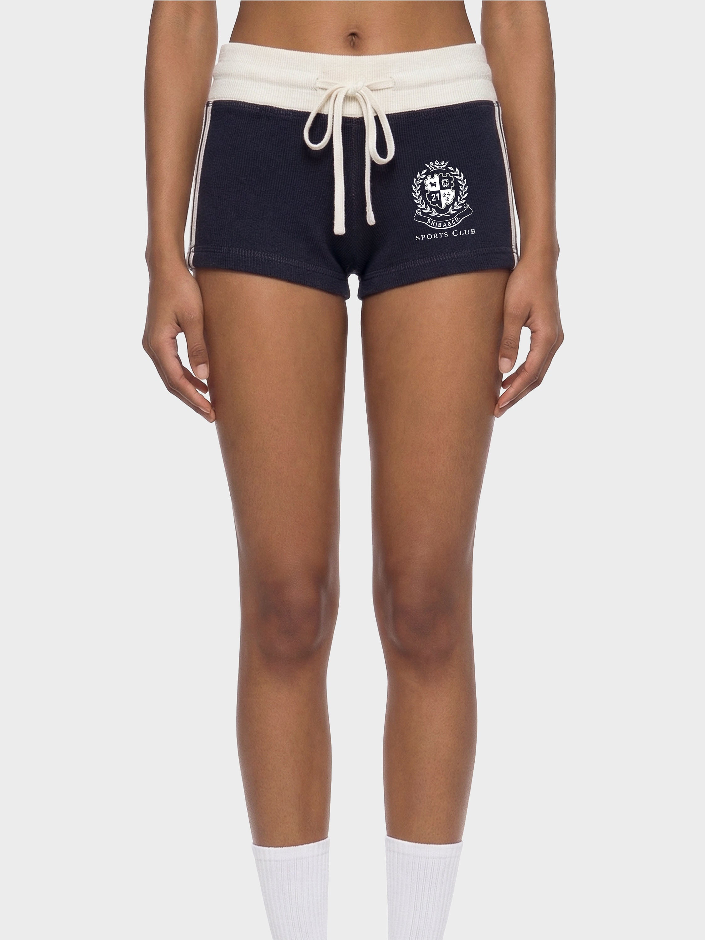 Women's Shiba inu Sports Club Varsity Stripe Track Shorts