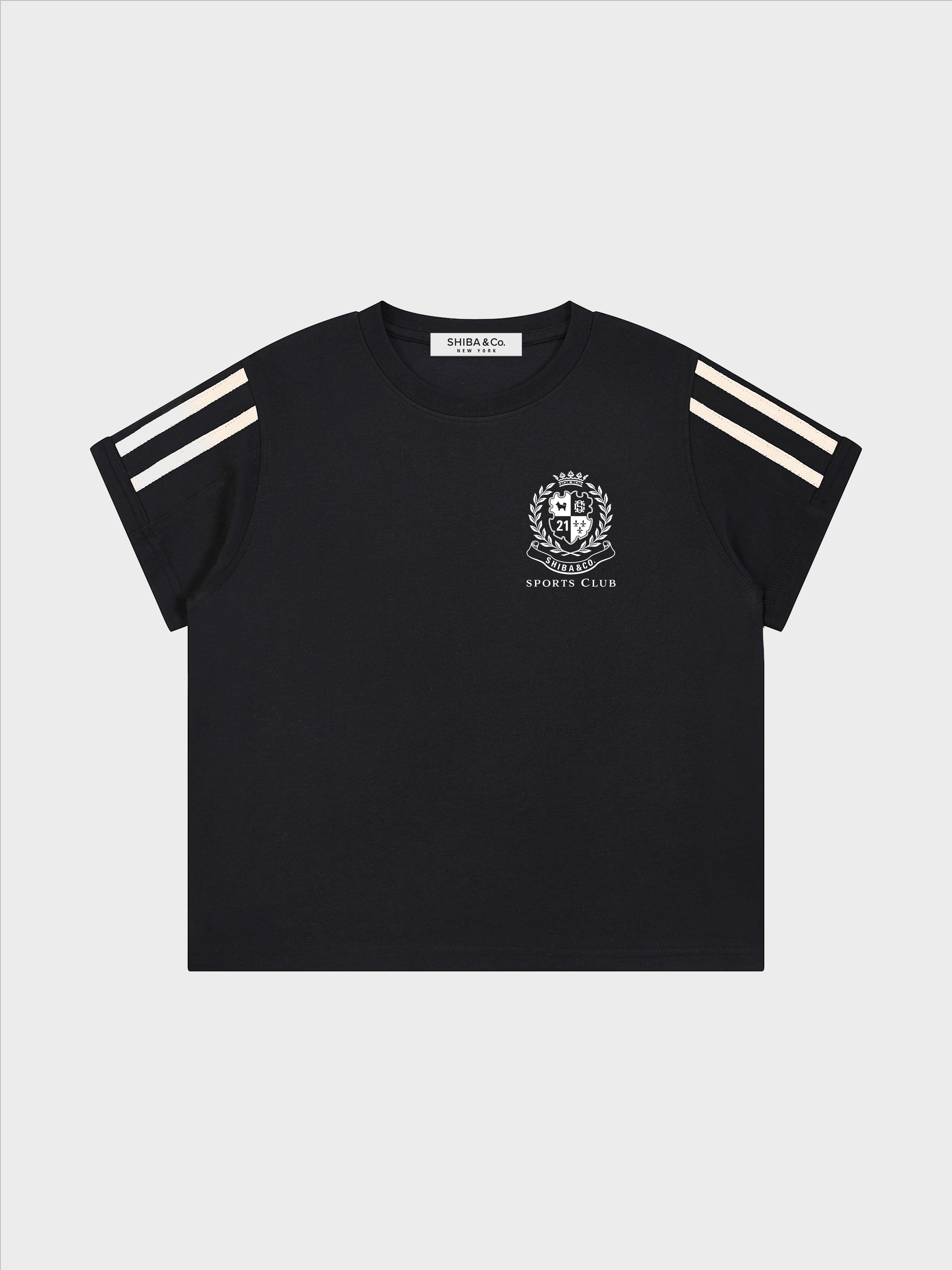 Women's Shiba Inu Sports Club Varsity Stripe T-Shirt