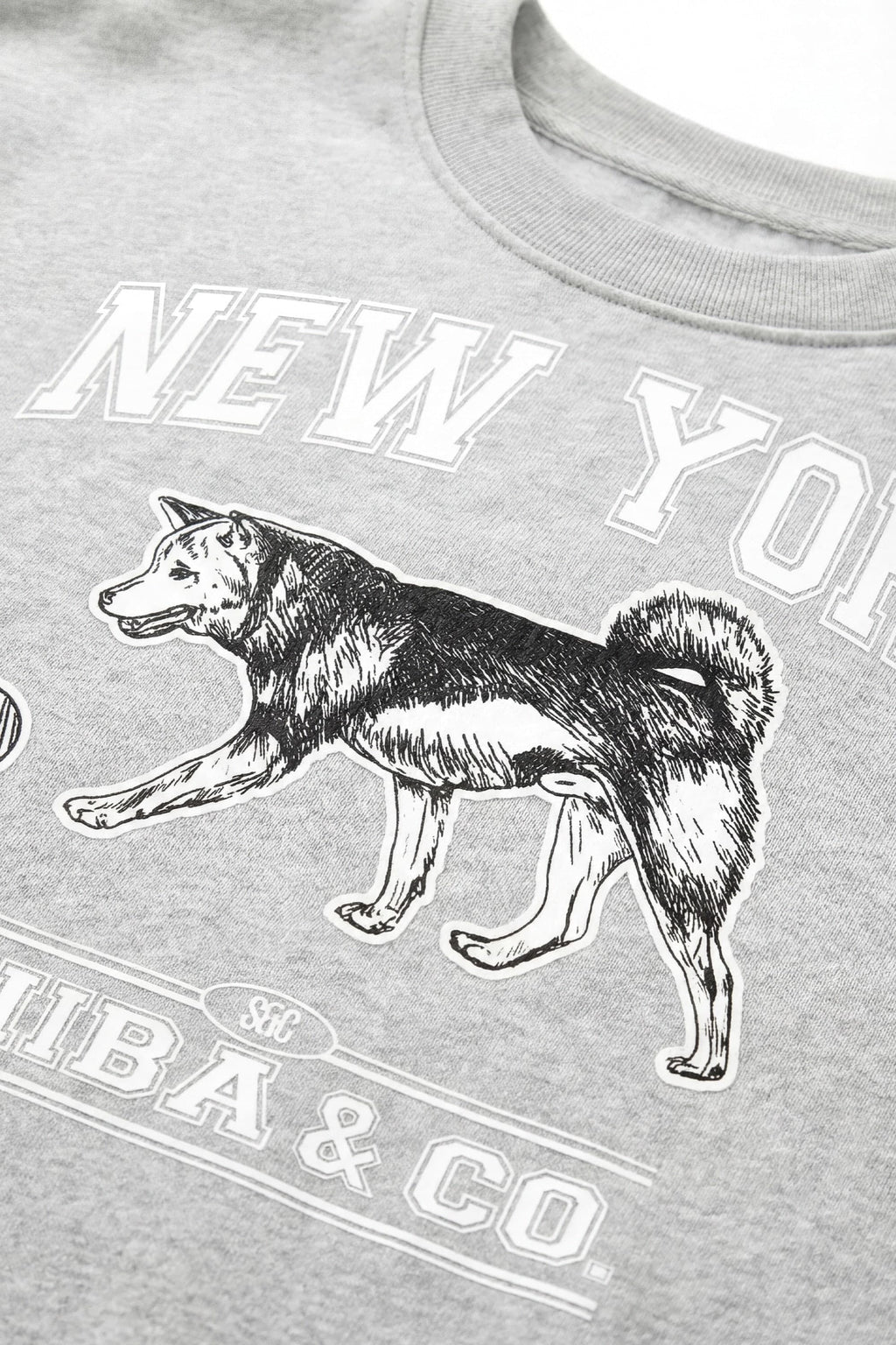 Unisex Classic New York Shiba Inu Cotton Crewneck Sweatshirt - Classic Fit