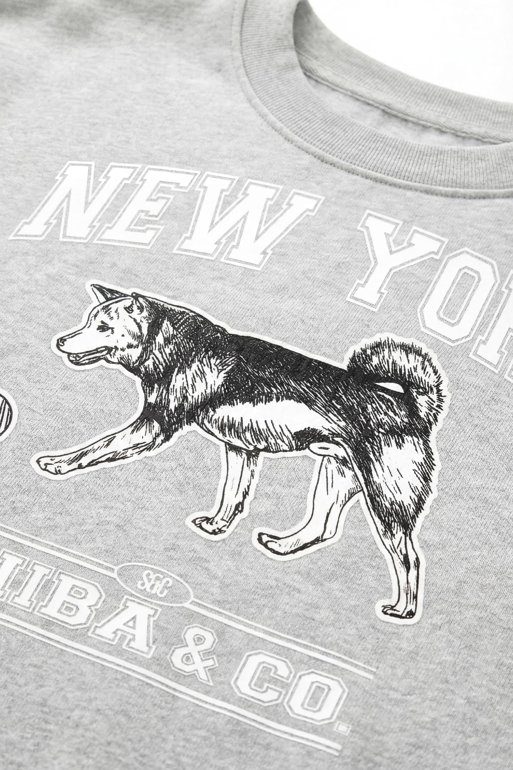 Unisex Classic New York Shiba Inu Cotton Crewneck Sweatshirt - Classic Fit