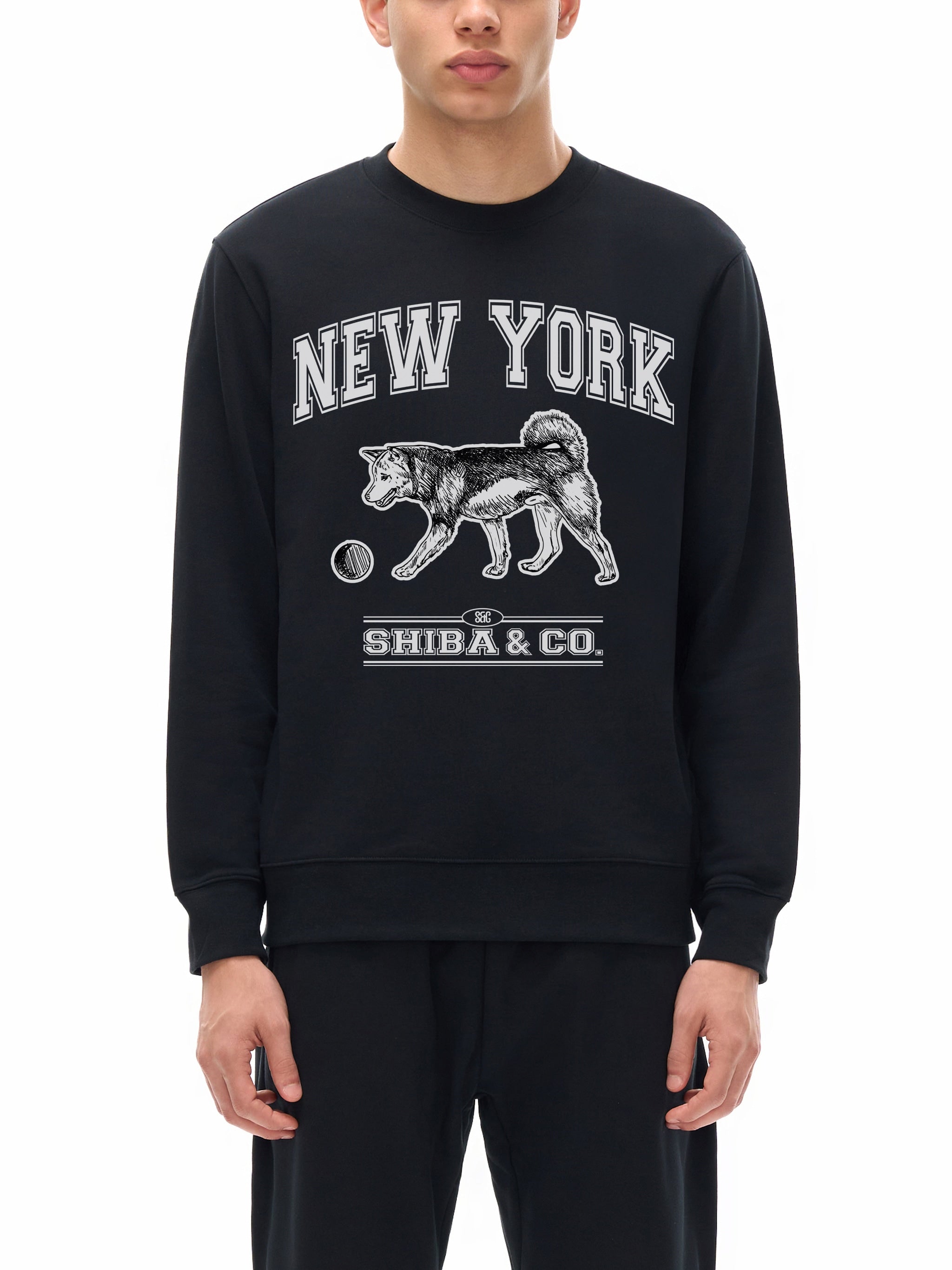 Unisex Essential Classic New York Shiba Inu Crewneck Sweatshirt