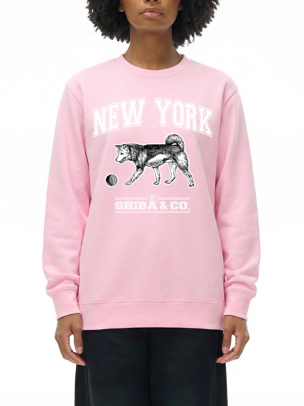 Unisex Essential Classic New York Shiba Inu Crewneck Sweatshirt