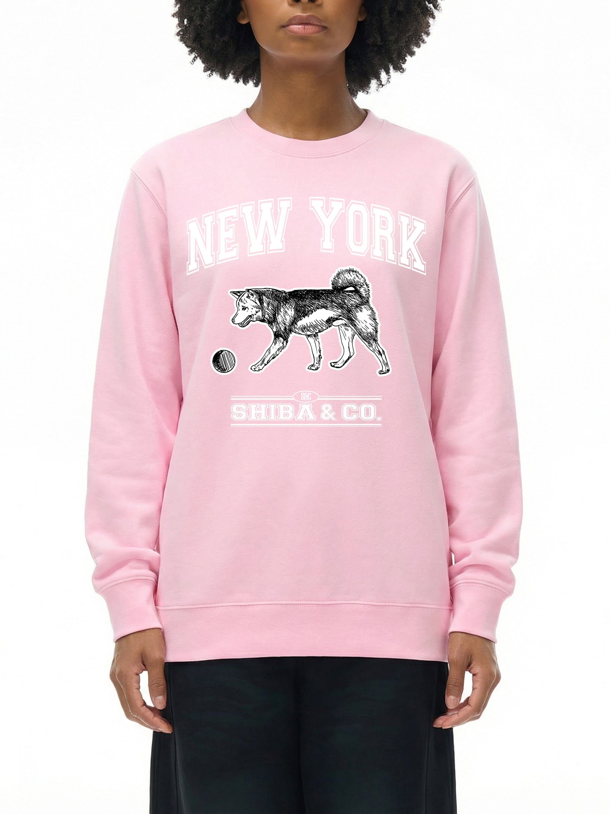 Unisex Essential Classic New York Shiba Inu Crewneck Sweatshirt