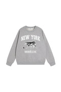 Unisex Classic New York Shiba Inu Cotton Crewneck Sweatshirt - Classic Fit