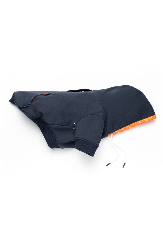 Reve Dog Hoodie In Navy - Waterproof & Reversible