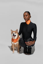SILK BANDANA - ORANGE - SHIBA & CO.